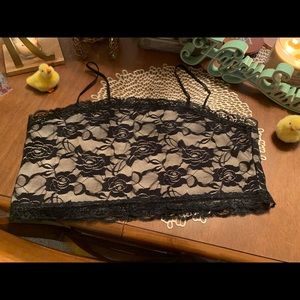 Black lace bralette